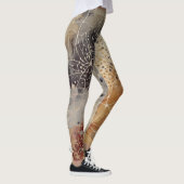 Luxury,Abstract Gold Black Brown Beige Leggings (Rechts)
