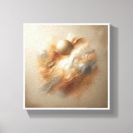 Luxury Abstract Sand & Powder Art - Champagne Gold Leinwanddruck
