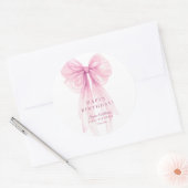 Luxury Acrylic Baby Shower Invitation Clear Pink Runder Aufkleber (Umschlag)