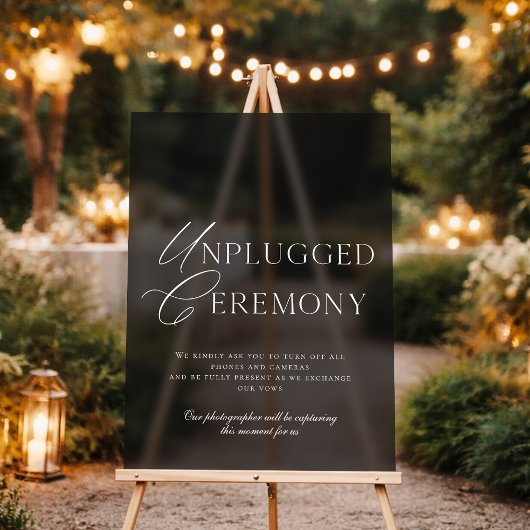 Luxury Acrylic Unplugged Ceremony Sign  Acrylschild