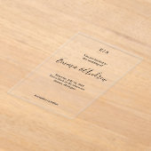 Luxury Acrylic Wedding Invitation | Clear, Custom Acryleinladungen (Ablage )