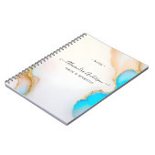 Luxury Agate Marble Signature Script Notizblock (Linke Seite)