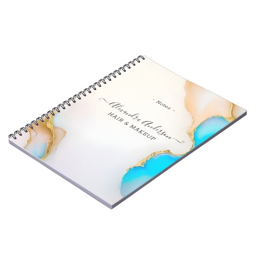 Luxury Agate Marble Signature Script Notizblock (Linke Seite)