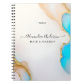 Luxury Agate Marble Signature Script Notizblock (Vorderseite)