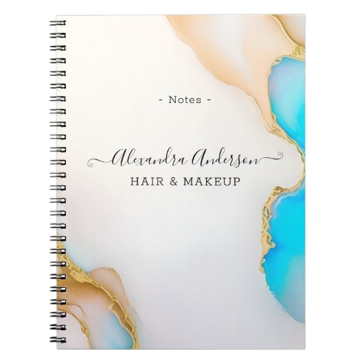 Luxury Agate Marble Signature Script Notizblock (Vorderseite)