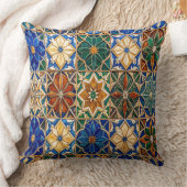 Luxury Algerian Zellig Tile Pattern Prayer Pillow Kissen (Decke)