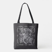 Luxury All-Over-Print Teacher Work of Heart Tote B Tasche (Rückseite)