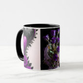 Luxury Amethyst Heart and Purple Roses Coffee Mug Tasse (Vorderseite Links)