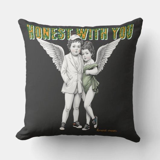 Luxury Angel Couple Art Collection Throw Pillow Kissen (Vorderseite)