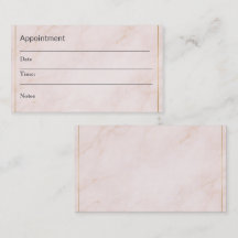 Luxury Appointment Reminder Card – Blush Marble