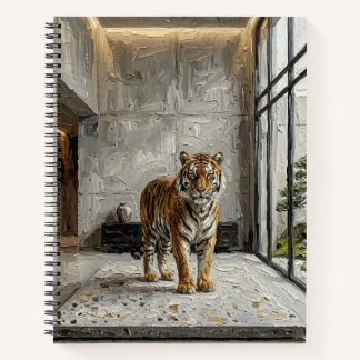 Luxury Architectural Tiger – Minimalist Fine Art N Notizblock