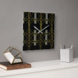 luxury art deco  quadratische wanduhr<br><div class="desc">get luxury art deco wall clocks for your living room decor,  art deco wall clocks for bedroom,  art deco wall clocks</div>