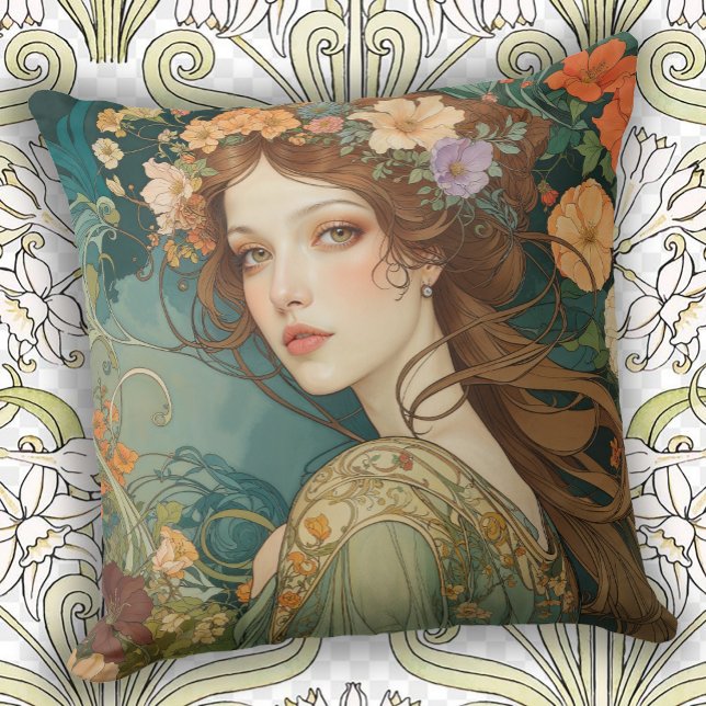 Luxury Art Nouveau Home Accessories Kissen (Von Creator hochgeladen)