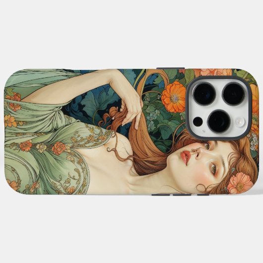 Luxury Art Nouveau iPhone Accessory Case-Mate iPhone Hülle (Rückseite (Horizontal))