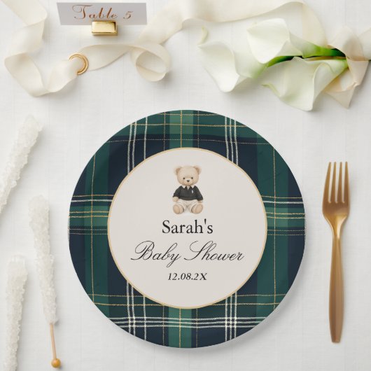 Luxury Baby Shower Boy Pappteller (Hochzeit)