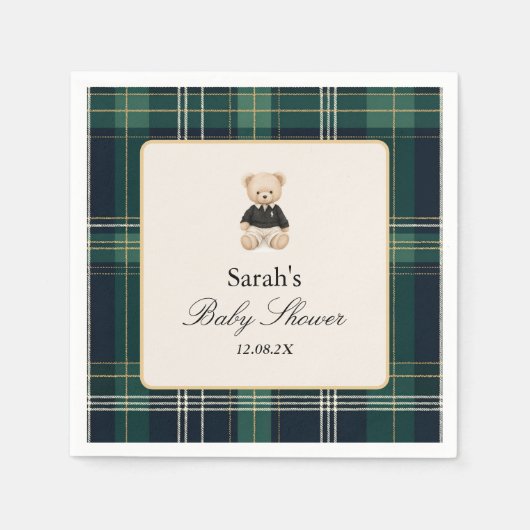 Luxury Baby Shower Boy Serviette (Vorderseite)