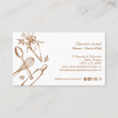 Luxury Baking Utensil Pastry Cake Bakery Shop Logo Visitenkarte (Rückseite)