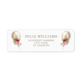 Luxury Balloon Glitzer Party Rücksendeadresse (Vorne)