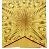 Luxury Bath Sanctuary: Gilded Zenith Opulent Swirl Duschvorhang (Vorderseite)