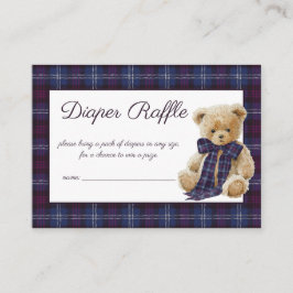 Luxury Bear Baby Shower Diaper Raffle Begleitkarte