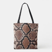 Luxury Beauty Branding Brown Python Snake Skin Tasche (Rückseite)