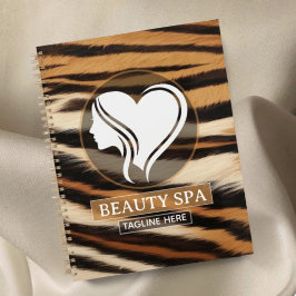 Luxury Beauty Spa Logo Elegant Tiger Print Salon  Planer