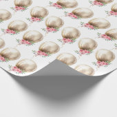 Luxury Beige Balloon Glitzer Party Geschenkpapier (Ecke)