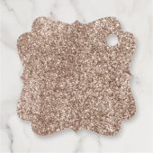 Luxury Beige Balloon Glitzer Vielen Dank Geschenkanhänger (Rückseite)