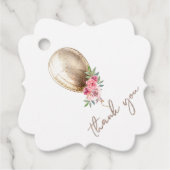 Luxury Beige Balloon Glitzer Vielen Dank Geschenkanhänger (Vorderseite)