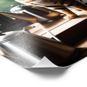 Luxury Bengal Cat Portrait by Window Fotodruck (Ecke)