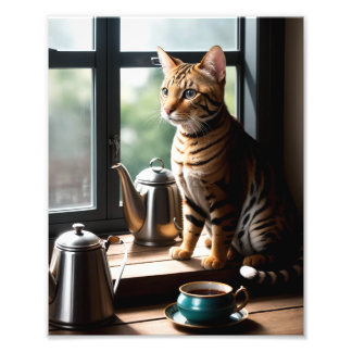 Luxury Bengal Cat Portrait by Window Fotodruck