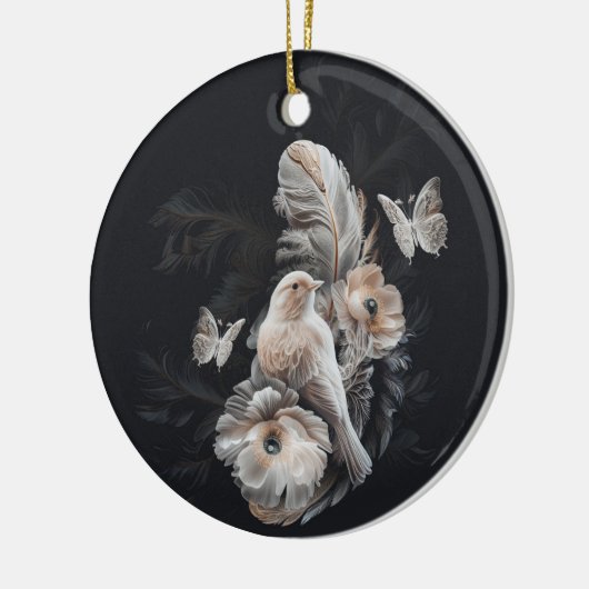 Luxury Bird & Feathers Ornament (Links)