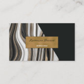 Luxury Black and Gold Marble Business Coach Card Visitenkarte (Vorderseite)