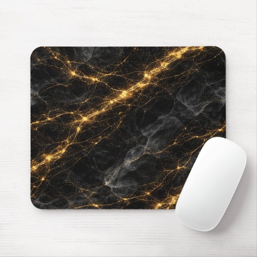 Luxury Black and Gold Marble Mouse Pad Mousepad (Mit Mouse)