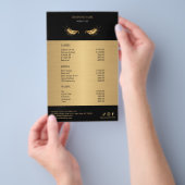 Luxury Black and Gold Salon Price List Flyer (Handgriff)