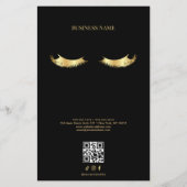 Luxury Black and Gold Salon Price List Flyer (Hinten)