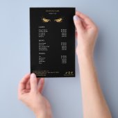 Luxury Black and Gold Salon Price List Menu Flyer (Handgriff)
