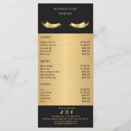 Luxury Black and Gold Salon Price List Menükarte