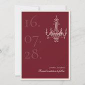 Luxury Black and white Photo Save the Date Einladung (Rückseite)