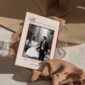 Luxury Black and white photo Wedding Announcement Einladung