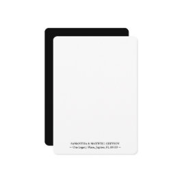 Luxury Black Elegant Personalisiert Vielen Dank Mitteilungskarte