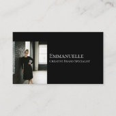 Luxury Black Elegant Photo Layout Real Estate Visitenkarte (Vorderseite)
