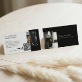 Luxury Black Elegant Photo Layout Real Estate Visitenkarte