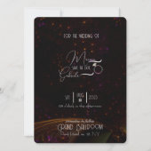 Luxury Black Gatsby's Hochzeit retten das Datum Save The Date (Vorderseite)