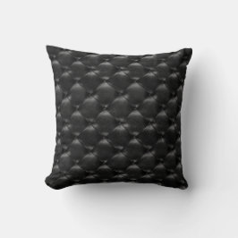 Luxury Black Glam Tufted Leather Opulent Glam Kissen