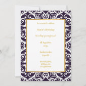 LUXURY BLACK GOLD ABSTRAKTER GEBURTSTAG EINLADUNG (Vorderseite)