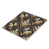 Luxury Black & Gold Art Deco Ceramic Tile  Fliese (Seite)
