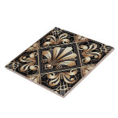 Luxury Black & Gold Art Deco Ceramic Tile  Fliese (Seite)