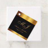 Luxury Black Gold Border Wedding Vielen Dank Geschenkanhänger (Beispiel)