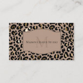Luxury Black Gold Cheetah Leopard Print Elegant Visitenkarte (Vorderseite)